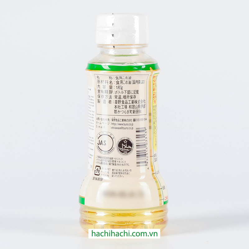 Dầu ăn dặm gạo quốc sản Nhật Bản 180g  Tsuno - Hachi Hachi Japan Shop
