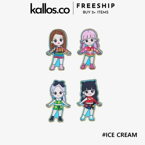 Bộ BLACKPINK 5th Anniversary Badge, L Holder, Sticker Pack, Pillow Notebook, Pouch, Tote Bag Kpop Merch - Kallos Vietnam