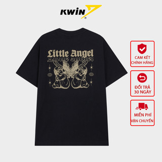 Áo thun unisex form rộng INSIDEMEN basic tay lỡ dành cho nam nữ in graphic Little Angel ITS063S3
