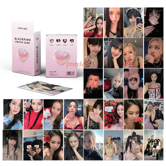 Bộ 50 tấm Photo card Hologram Blackpink bo góc 2023