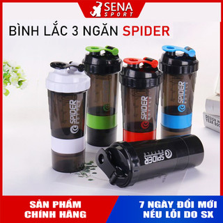 Bình lắc Thể thao Spider tập Gym 3 ngăn tiện dụng, lắc cực hiệu quả