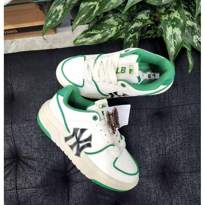 Giày thể thao MLB trắng xamh lá