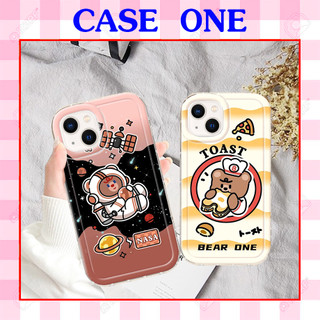 Ốp Điện Thoại TPU trong gân in hình gấu phi hành gia   Mềm Trong Suốt Chống Sốc Cho IPhone 1411 12 Pro XS 7 8 Plus Nine