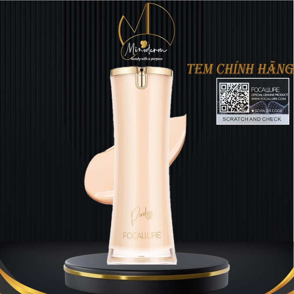 Kem nền FOCALLURE dạng lỏng, kiểm soát dầu, che lỗ chân lông, siêu chống thấm nước, lâu trôi 30g FA-205