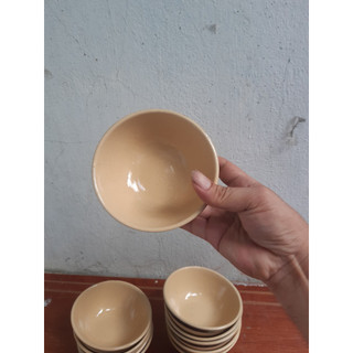 Chén cơm, bát cơm sành kiểu xưa viền xanh 10 chén