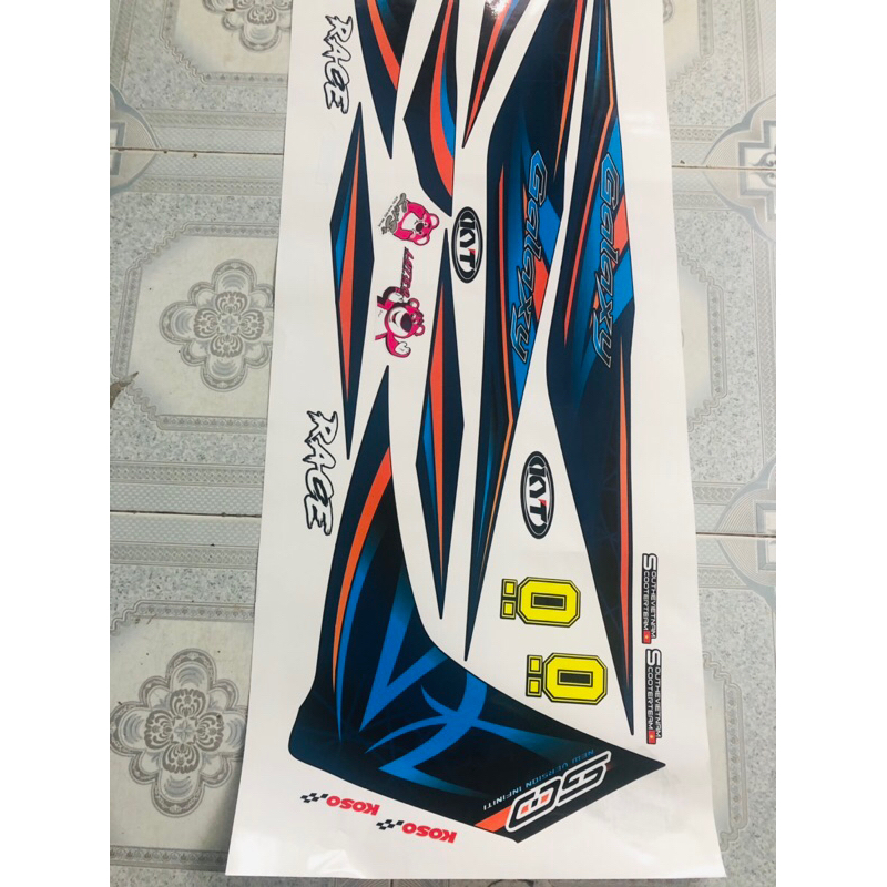 Tem galaxy xanh đen cam đẹp hot