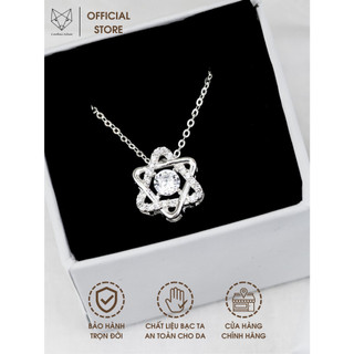Dây Chuyền Bạc CaoBac Jewellery Cho Nữ Họa Tiết Ngôi Sao 6 Cánh Đính Đá