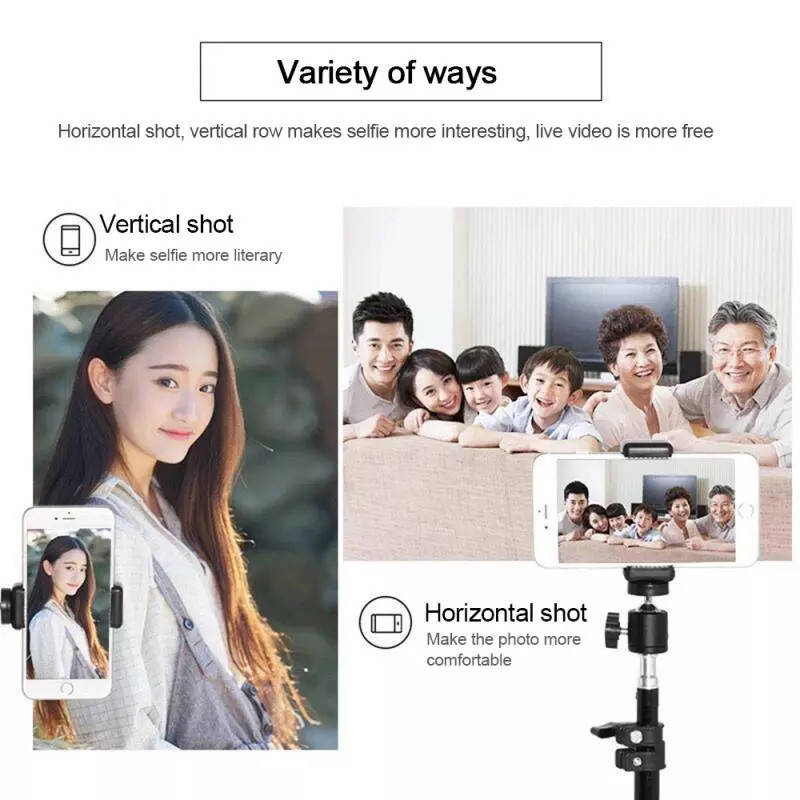 Gậy chụp ảnh điện thoại 3 chân hợp kim thép xoay 360 độ chống rung quay video,live stream ,xem phim chống mõi