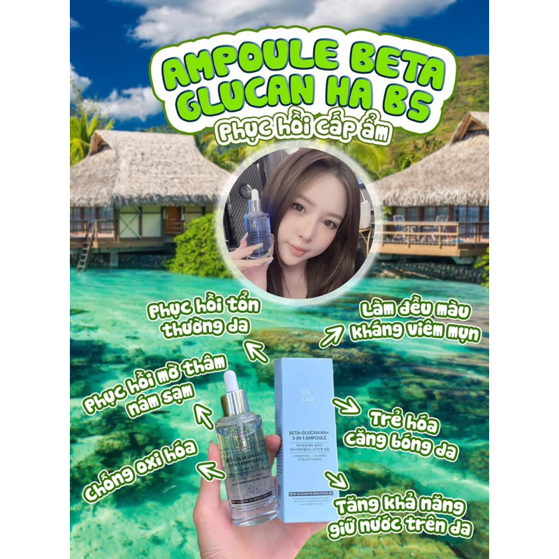 Combo peel da moose + 30ml và serum dưỡng da beta glucan bakuchiol HA B5 Kr.Lab 50ml phục hồi sau peel