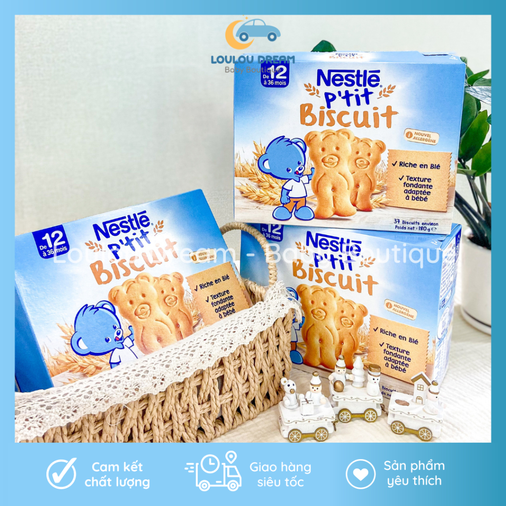 Bánh Quy Ăn Dặm Nestle Ptit Cho Bé 12M - Hàng Pháp bay Air