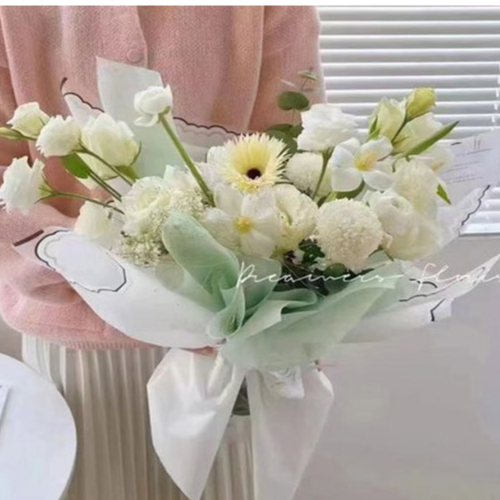 Tập 20 Tờ Giấy Gói Hoa 2 Mặt Họa Tiết Viền Ren Sóng Hàng Mới Về Siêu Hot