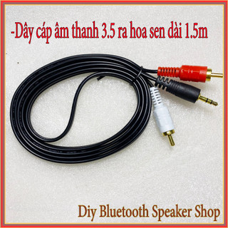 Dây cáp loa 3.5mm ra av 2 đầu bông sen rca