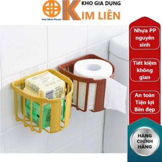  Giỏ đựng giấy vệ sinh dán tường nhựa VIỆT NHẬT - Đựng đồ phòng tắm - Chính hãng 3380 