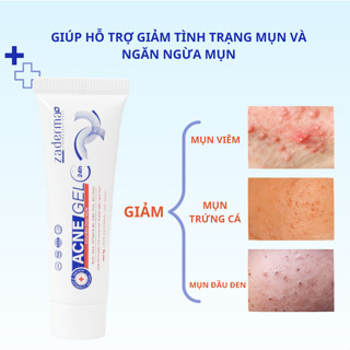 Giảm mụn Zaderma ngừa mụn ẩn mụn đầu đen mờ sẹo giảm thâm mụn Ance Gel 24h