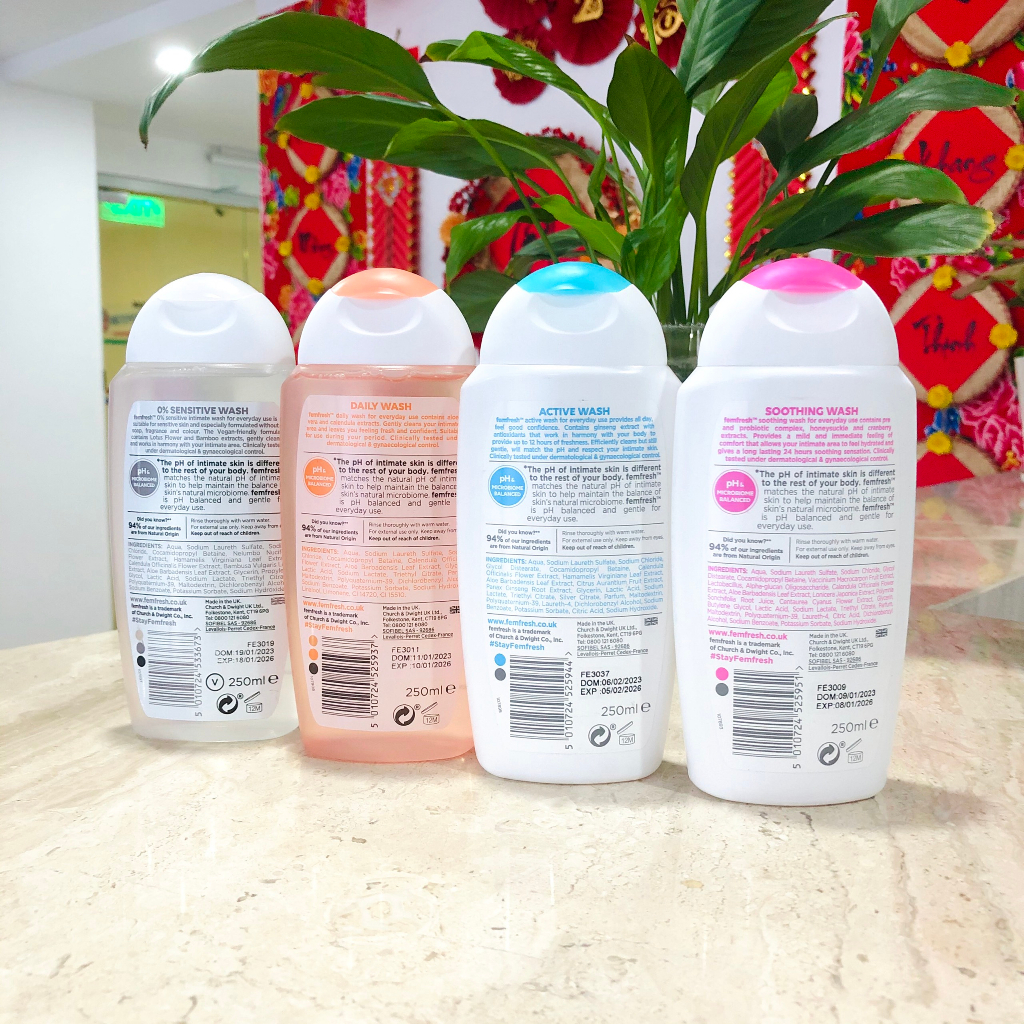 Dung dịch Fem fresh Anh 250ml giúp vùng kín sạch thoáng, thơm mát suốt ngày dài