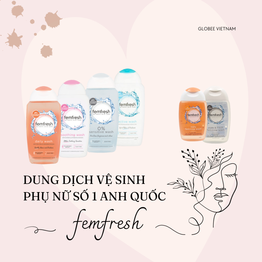 Dung dịch Fem fresh Anh 250ml giúp vùng kín sạch thoáng, thơm mát suốt ngày dài