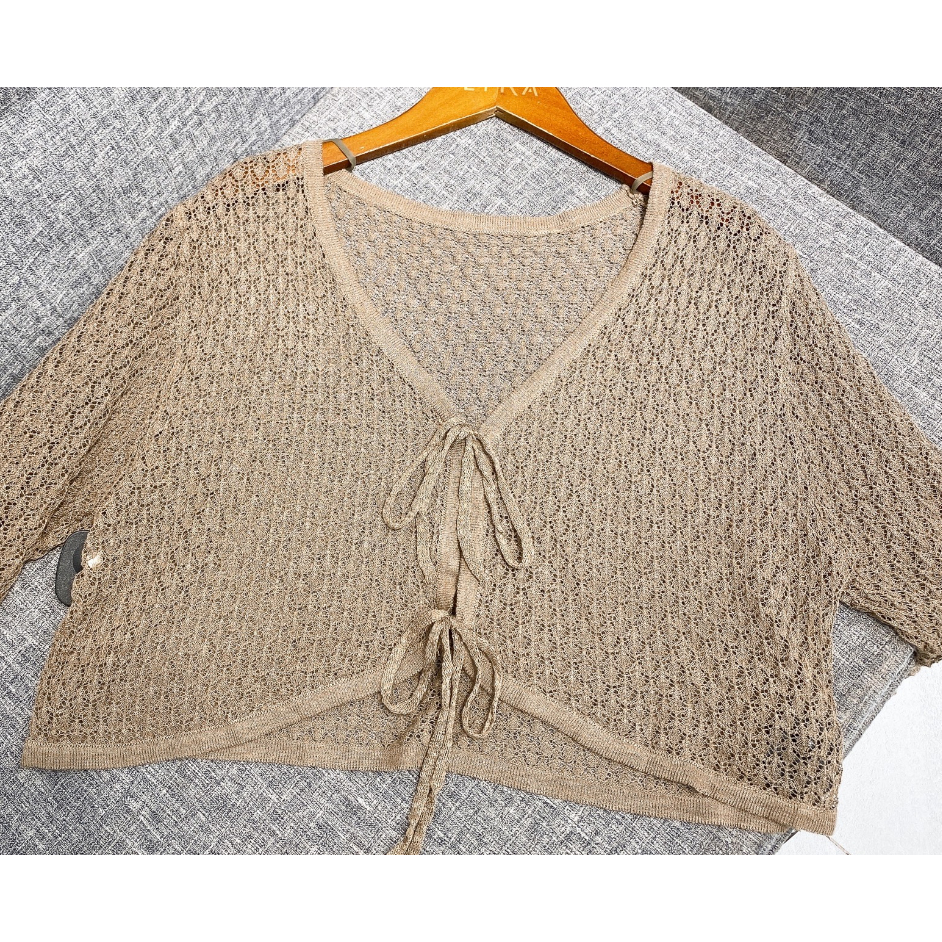 Áo cardigan LYRA nữ dệt kim cố V 2 dây buộc trước phong cách trẻ trung, nữ tính - CSYAK0170