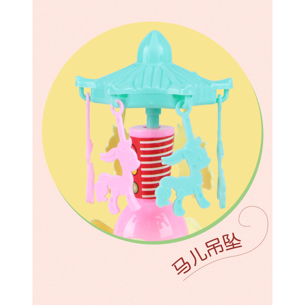 Vòng Quay Ngựa Gỗ Có Đèn Dạ Quang Độc Đáo Cho Bé