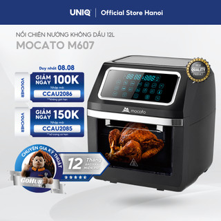 Nồi Chiên Không Dầu Kiêm Lò Nướng Dung Tích 10L MOCATO M607 1800W, Nồi Chiên Ko Khí (Không Kèm Lồng Rang, Xiên Nướng)