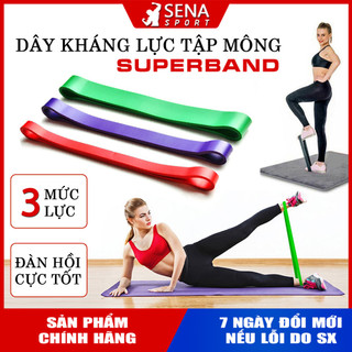 Dây Cao Su Kháng Lực Superband Hỗ trợ tập Mông, Chân