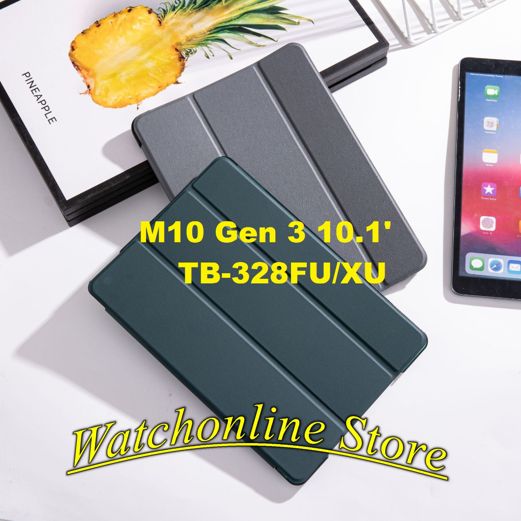 Trợ giá Bao da 2 mặt cho Lenovo Tab M10 Gen 3 10.1 inch TB 328FU 328XU nắp gập lưng cứng nắp gập dựng siêu bền đẹp