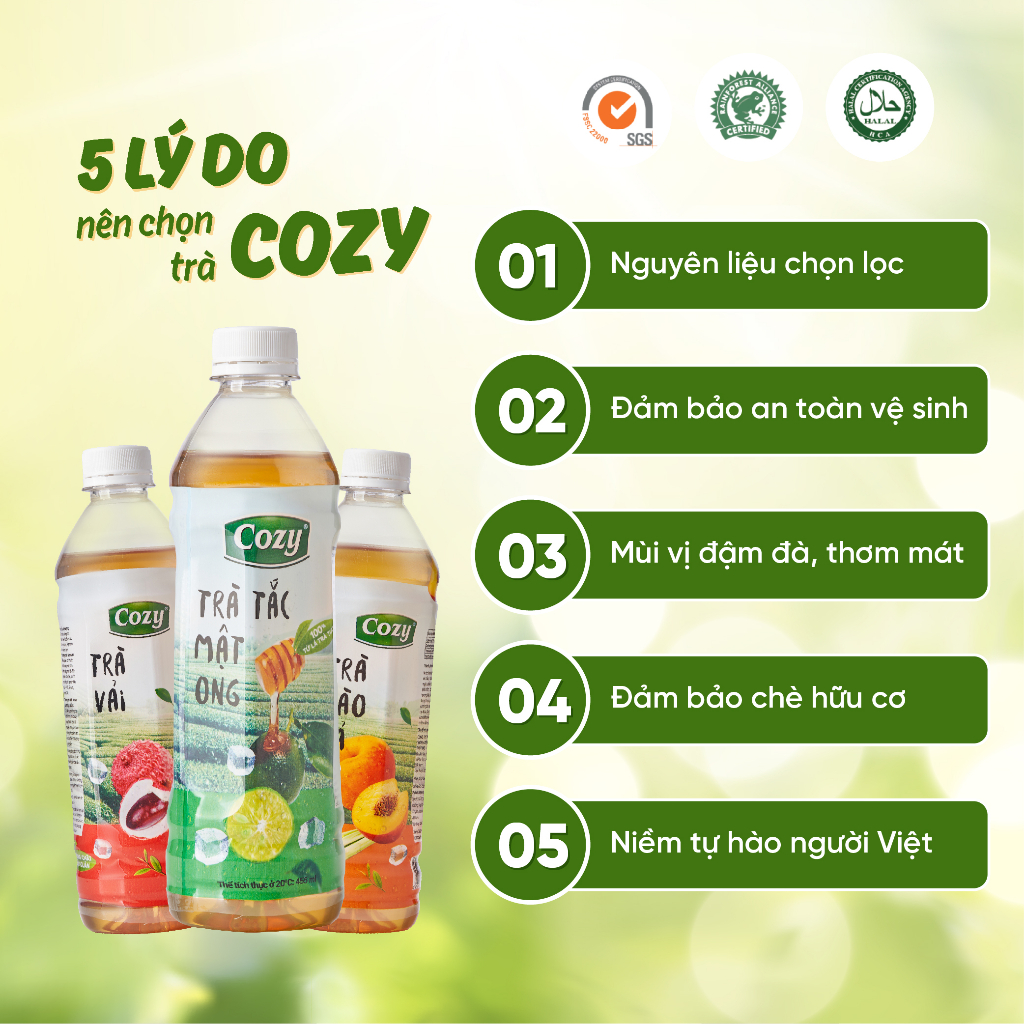 Set 5 gói trà hoa quả hòa tan Icetea 5 vị