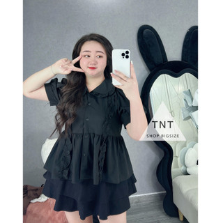 ÁO CỔ SEN VIỀN BÈO FORM RỘNG [TNT SHOP BIGSIZE 60KG 90KG]