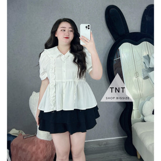ÁO CỔ SEN VIỀN BÈO FORM RỘNG [TNT SHOP BIGSIZE 60KG 90KG]