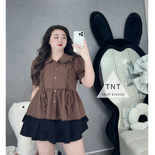 ÁO CỔ SEN VIỀN BÈO FORM RỘNG [TNT SHOP BIGSIZE 60KG 90KG]