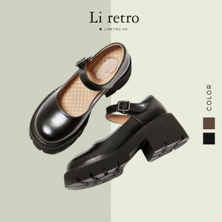 Giày Platform Mary Jane - Giày da nữ vintage Li retro