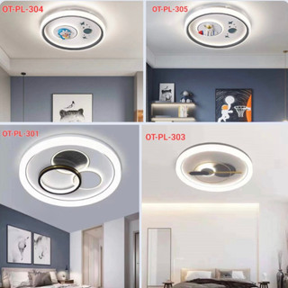 Đèn ốp trần Led MONSKY CIRCLE D500 hiện đại 3 màu ánh sáng có điều khiển từ xa