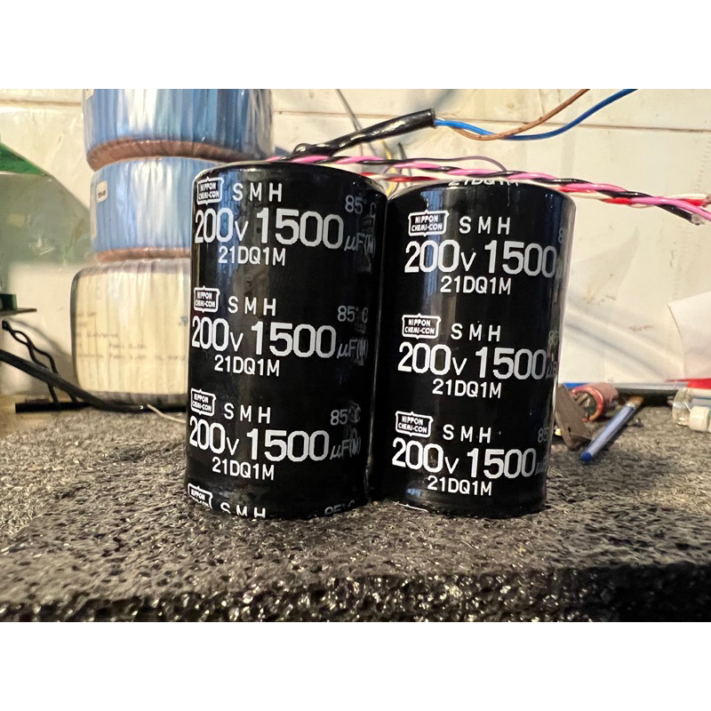 Tụ Nippon Chemicon 200v 1500uf tháo máy
