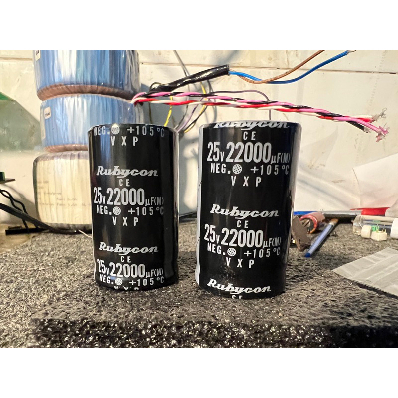 Tụ Rubycon VXP 22000uf 25v tháo máy