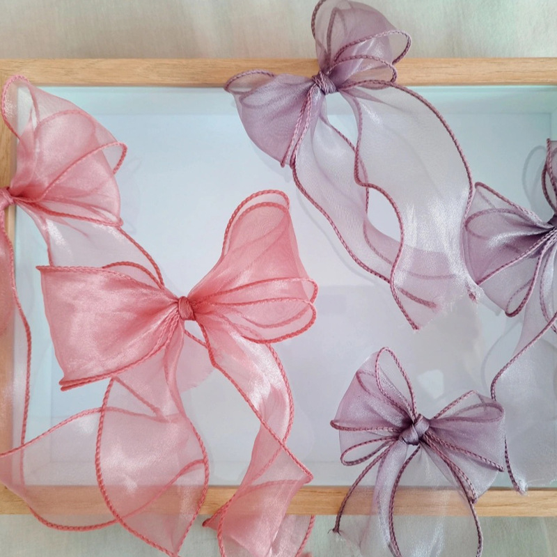 Cuộn Ruy Băng Đuôi Cá, Ruy Băng Voan Viền Sóng 9 Dài Mét Rộng 4cm Không Lõi Làm Nơ Trang Trí Bó Hoa Hộp Quà Đẹp