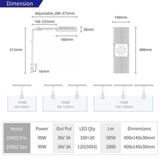 Đèn thuỷ sinh Week Z400 Pro dây treo