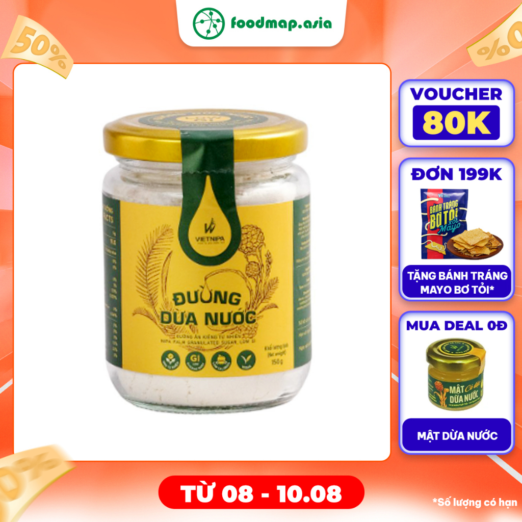 Đường Dừa Nước Thơm Mịn Cần Giờ - Hũ - VIETNIPA - FoodMap