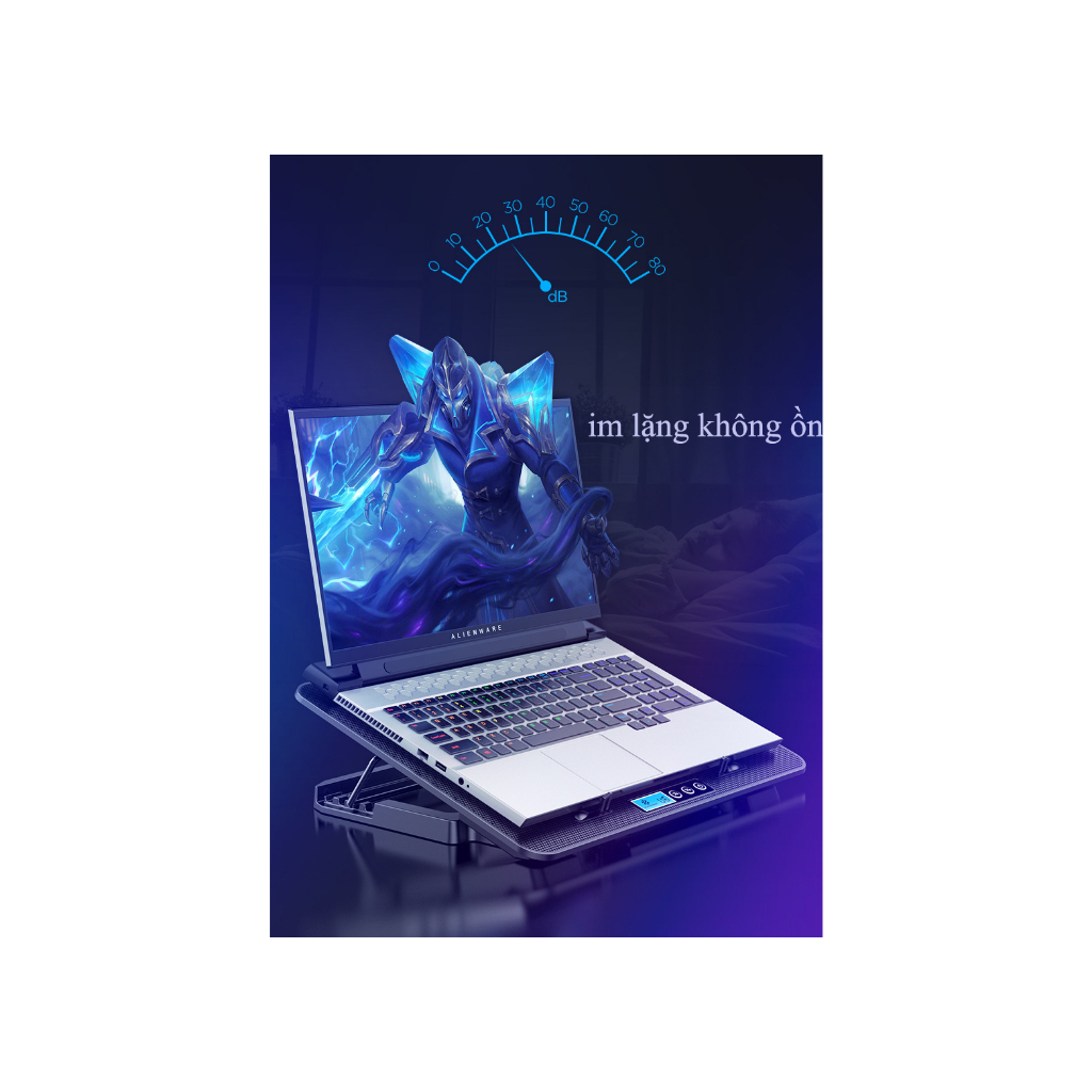 Đế tản nhiệt laptop ICE coorel A9 6 quạt làm mát laptop macbook