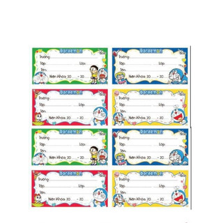 Combo 10 nhãn vở học sinh
