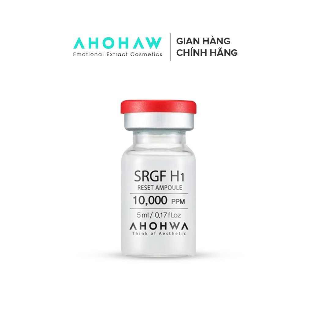 Tế Bào Gốc Phục Hồi Da AHOHAW SRGF H1 Reset Ampoule 10000PPM 1 Lọ - Kích Thích Tế Bào Mới, Trẻ Hoá Làn Da