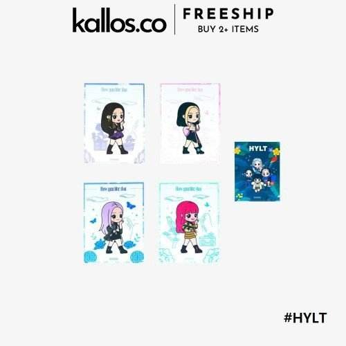 Bộ BLACKPINK 5th Anniversary Badge, L Holder, Sticker Pack, Pillow Notebook, Pouch, Tote Bag Kpop Merch - Kallos Vietnam