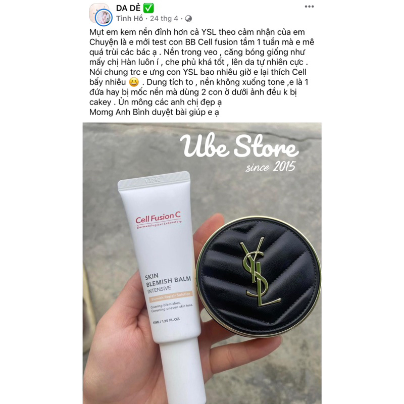 KEM NỀN CELL FUSION C SKIN BLEMISH BALM INTENSIVE 10ML