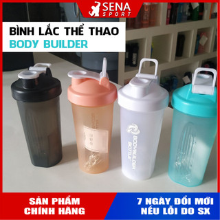 Bình Lắc Thể Thao BODY BUILDER 600ML dùng đựng nước, lắc pha đồ uống cực nhanh