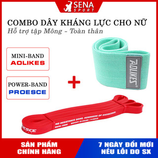 [Combo Nữ] Dây Tập Mông Miniband + Tập Toàn Thân Powerband Cho Nữ