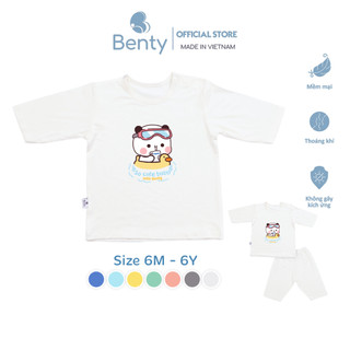 Bộ lửng cho bé BENTY BT031 cotton cao cấp mềm mịn, quần áo trẻ em cao cấp chính hãng