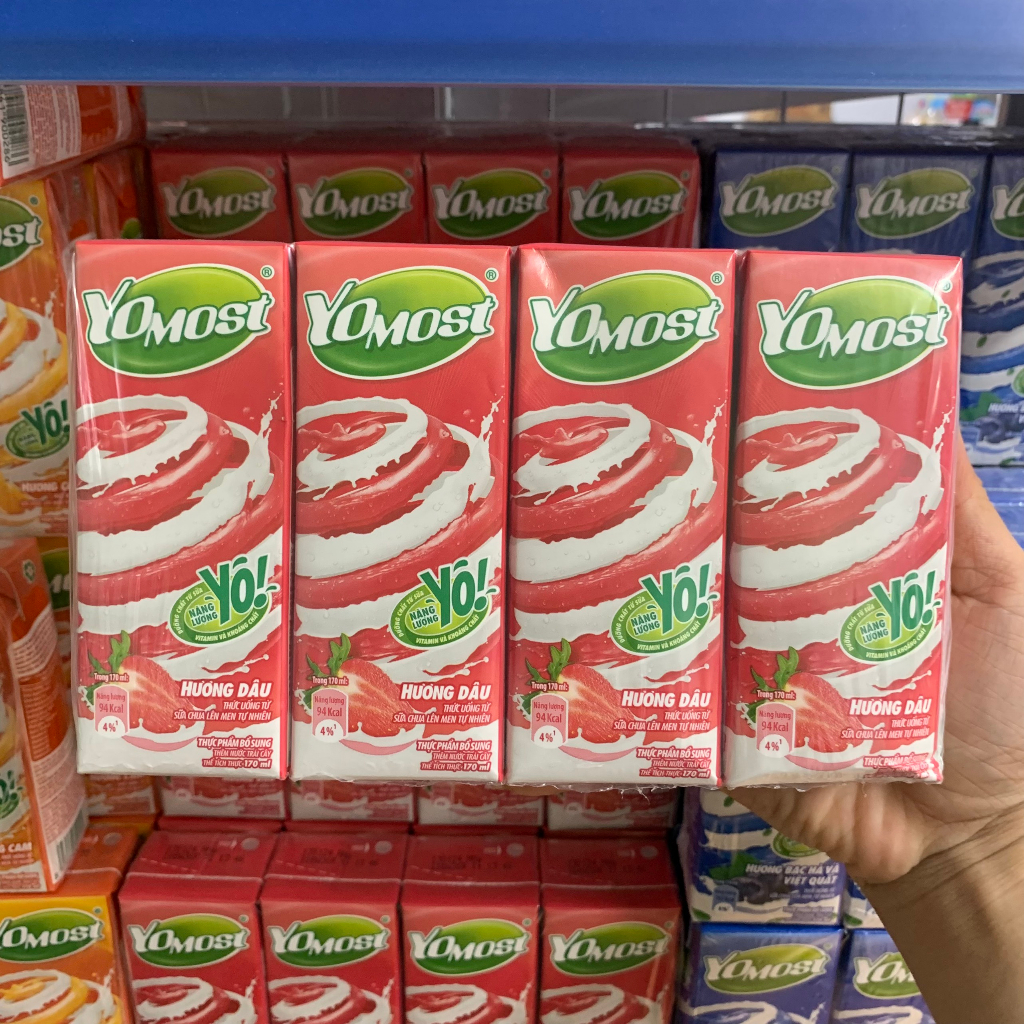 Lốc 4 hộp Sữa chua uống YoMost các vị 180ml