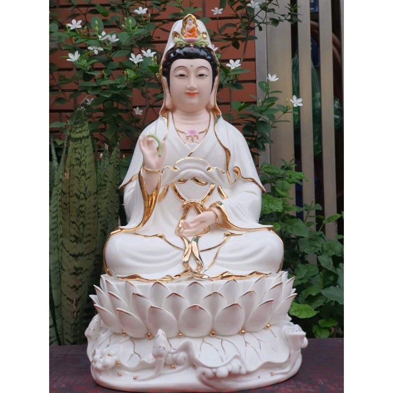 tượng Phật quan âm gốm sứ cao cấp