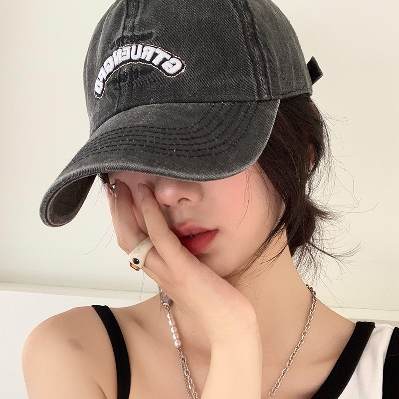 Mũ lưỡi trai thêu GTRUENGFO chất liệu denim TA STORE