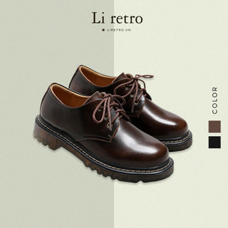 [2220-1] Giày Original Derby - Giày da nữ vintage Li retro (giày da thật - genuine leather)