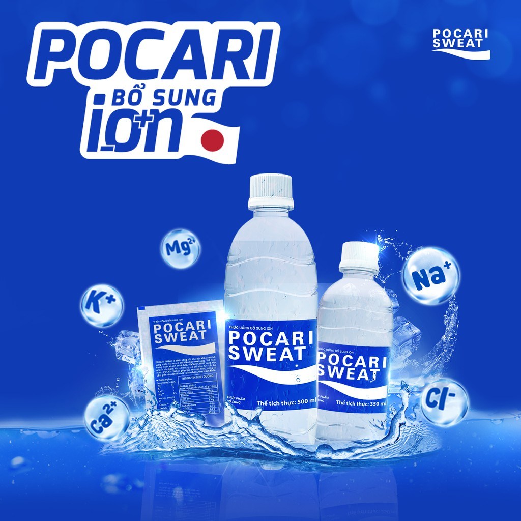 6 chai 350ml Pocari Sweat thức uống bổ sung ION đến từ NHẬT BẢN