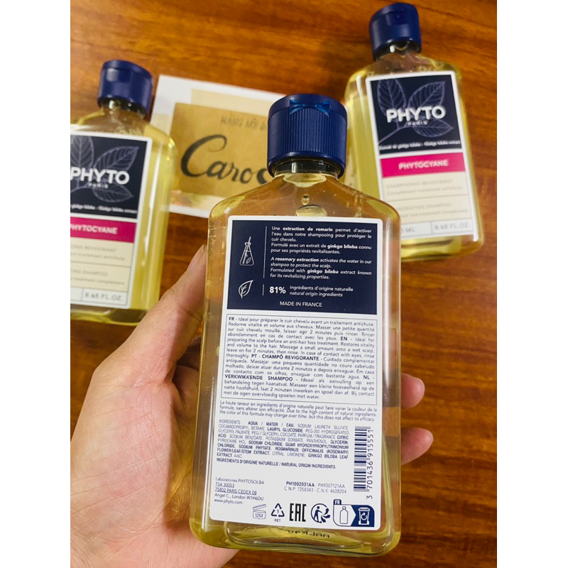 Dầu gội giảm rụng tóc Phyto Cyane Pháp